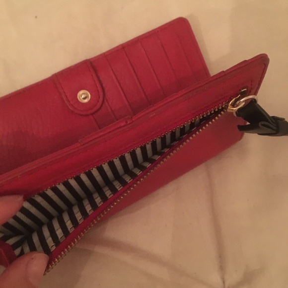 Kate Spade Red Leather Bifold Wallet - Picture 5 of 5